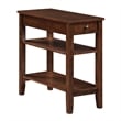 Convenience Concepts End Table Nightstand Bedside Rectangle in Wood - Espresso