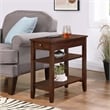 Convenience Concepts End Table Nightstand Bedside Rectangle in Wood - Espresso