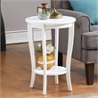 Convenience Concepts American Heritage Round Table in White Wood Finish