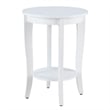 Convenience Concepts American Heritage Round Table in White Wood Finish