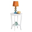 Convenience Concepts American Heritage Round Table in White Wood Finish