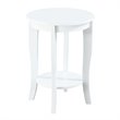 Convenience Concepts American Heritage Round Table in White Wood Finish