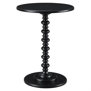 Convenience Concepts Palm Beach Spindle Table in Black Wood Finish