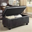 Convenience Concepts Designs4Comfort 7th Avenue Ottoman in Espresso Faux Leather