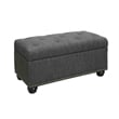 Convenience Concepts Designs4Comfort 7th Avenue Ottoman in Black Faux Leather