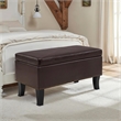 Convenience Concepts Designs4Comfort Winslow Ottoman in Espresso Faux Leather