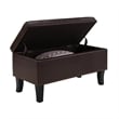 Convenience Concepts Designs4Comfort Winslow Ottoman in Espresso Faux Leather