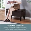Convenience Concepts Designs4Comfort Winslow Ottoman in Espresso Faux Leather