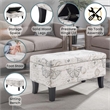 Designs4Comfort Winslow Ottoman in Butterfly Multi-color Print Fabric