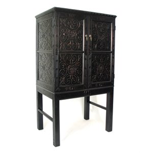 wayborn benfu tv armoire in antique black