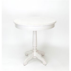 wayborn pedestal table in white