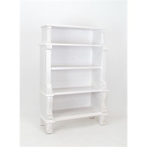 wayborn 4 shelf bookcase in white