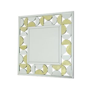Wayborn Beveled Square Accent Mirror in Gold