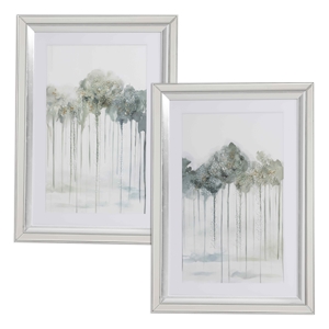 Peaceful Rain Clouds in Grey Colors on Resin Frame 19