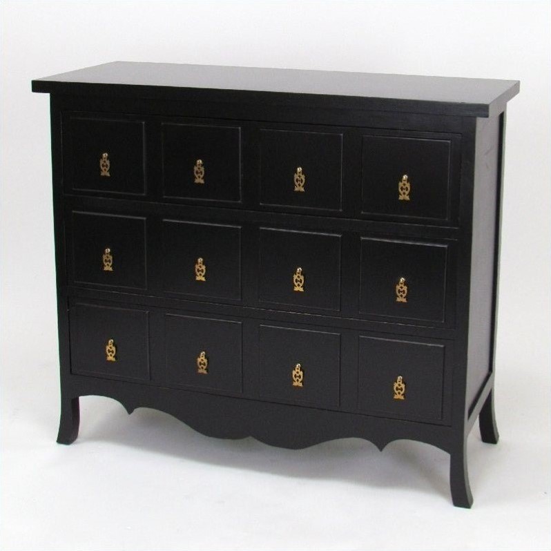 3 Drawer Accent Chest in Antique Black 4327