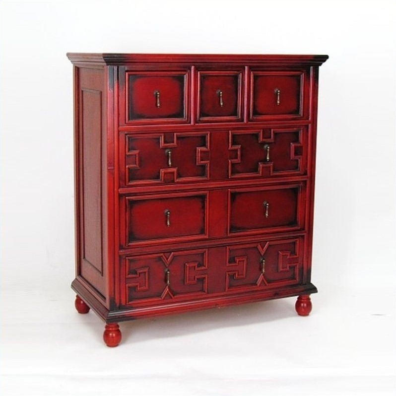 Tall Accent Chest in Red 5541X