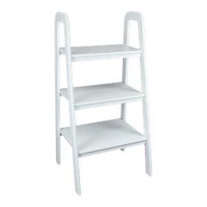 wayborn birchwood ladder stand in white
