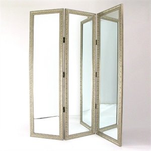 wayborn mirror with frame full size dressing room divider in silver