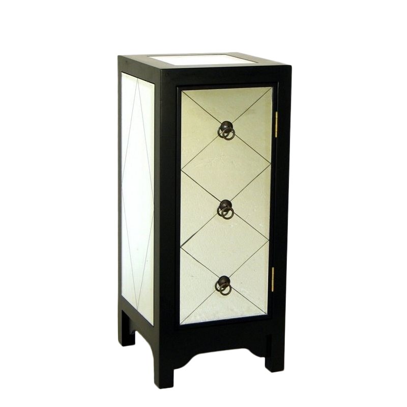 Mirror Accent Chest In Black 3524