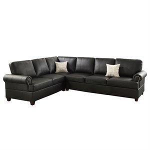 poundex furniture 2 piece reversible sectional sofa set