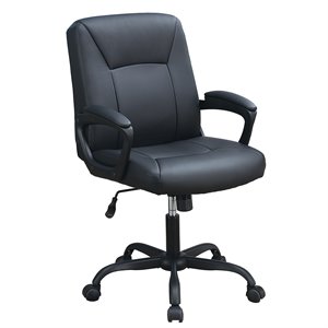 poundex furniture modern faux leather office chair