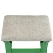Poundex Wood Vanity Set with Stool and Mirror in Apple Green