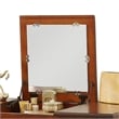 Poundex Furniture Wood Vanity Set with Stool and Mirror in Cherry
