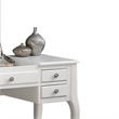Poundex Furniture Wood Vanity Set with Stool and Mirror in White