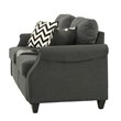 Poundex 2 Piece Fabric Sofa Set with USB Console in Blue Gray