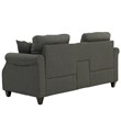 Poundex 2 Piece Fabric Sofa Set with USB Console in Blue Gray