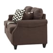 Poundex 2 Piece Fabric Sofa Set with USB Console in Dark Coffee