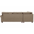 Poundex 3 Piece Fabric Sectional Sofa Set with Storage Ottoman in Light Coffee