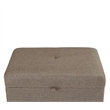 Poundex 3 Piece Fabric Sectional Sofa Set with Storage Ottoman in Light Coffee