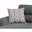 Poundex Furniture Fabric Reversible Sectional Sofa Set in Slate Gray Color