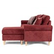 Poundex Furniture Fabric Reversible Sectional Sofa Set in Paprika Red Color