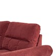 Poundex Furniture Fabric Reversible Sectional Sofa Set in Paprika Red Color