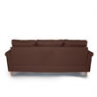 Poundex Furniture Fabric Reversible Sectional Sofa Set in Espresso Color