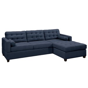poundex furniture 2 piece fabric compact sectional sofa set