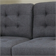 Poundex Furniture 2 Piece Fabric Sofa Loveseat Set in Blue Gray Color