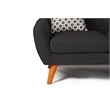 Poundex Furniture 2 Piece Fabric Sectional Sofa Set in Ash Black