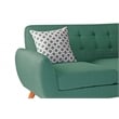 Poundex Furniture 2 Piece Fabric Sectional Sofa Set in Laguna Blue Color