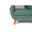 Poundex Furniture 2 Piece Fabric Sectional Sofa Set in Laguna Blue Color