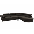 Poundex Furniture 2 Piece Faux Leather Sectional in Espresso Color