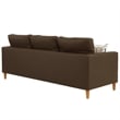 Poundex Furniture 2 Piece Fabric Sectional Sofa Set in Chocolate Finish