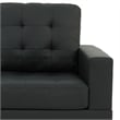 Poundex Furniture 2 Piece Faux Leather Sofa and Loveseat Set in Black Color