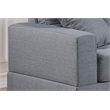 Poundex Furniture 2 Piece Fabric Sofa and Loveseat Set in Gray