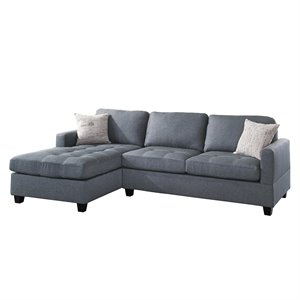 poundex furniture sectional sofa with reversible chaise