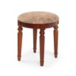 Poundex Furniture Wood Vanity Set with Mirror and Stool in Cherry Color
