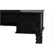 Poundex Furniture Wood Vanity Set with Mirror and Stool in Black Color