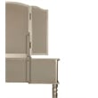 Poundex Furniture Wood Vanity Set with Mirror and Stool Silver Color